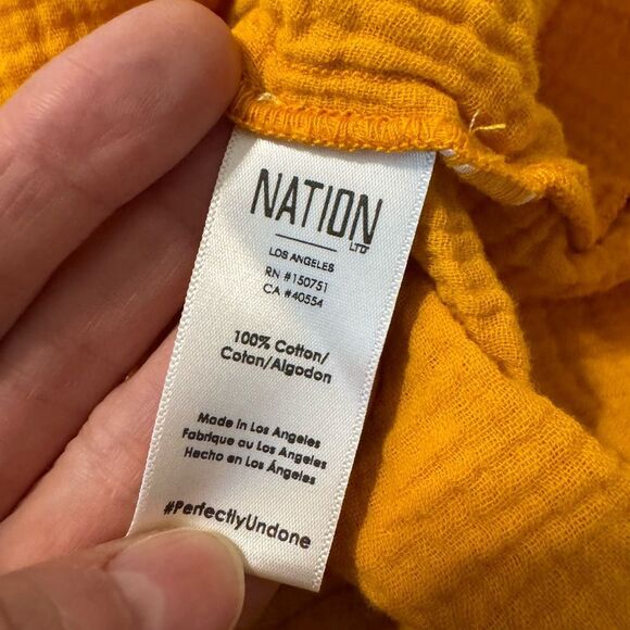 Nation LTD - Nadie Tiered Tank Midi Dress in Gold Women’s SIZE MED - Picture 7 of 9